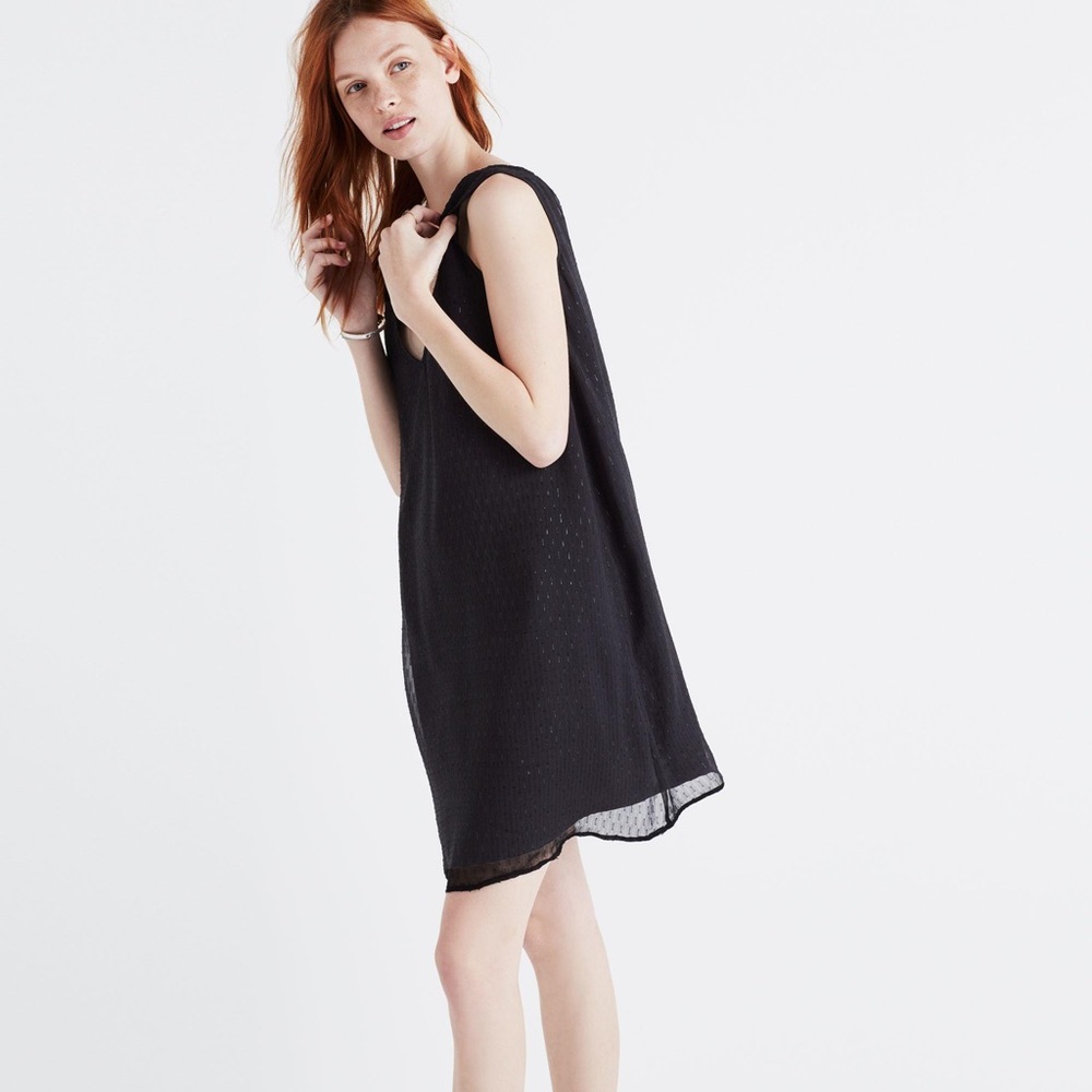 Madewell Little Black Dress Silk Beaded Nightshine